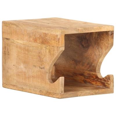 Wandfietsenrek 35x25x25 cm massief ruw mangohout Wandfietsenrek 35x25x25 cm massief ruw mangohout