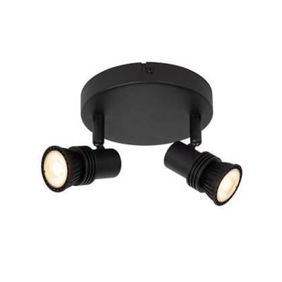 Lucide KIANTI - Plafondspot - Ø 15 cm - 2xGU10 - Zwart
