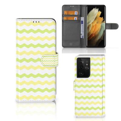 Samsung Galaxy S21 Ultra | Telefoon Hoesje | Waves Yellow