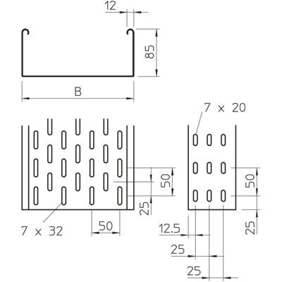 OBO Bettermann 6057209 Kabelgoot (l x b x h) 3 m x 200.00 mm x 85.00 mm 3 m