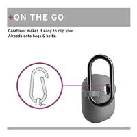 U by UAG [U] DOT Soft Touch siliconen hoes Apple Airpods Pro Case [Wireless Charging compatibel (LED zichtbaar), getextureerd ontwerp, Lightning-aansluiting afdekking, karabijnhaak] grijs - thumbnail