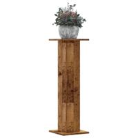 Plantenstandaards 2 st 30x30x95 cm bewerkt hout oud houtkleurig - thumbnail