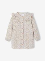 Gepersonaliseerde slabschort BERGAMOTTE met bloemen voor meisjes roze (poederkleur) - thumbnail