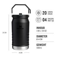 Stanley The IceFlow™ Flip Straw 2.0 Jug 1.90L / 64oz Thermosfles Black 2.0 1,9L - thumbnail