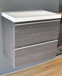 Shall onderkast 60 x 36 cm houtnerf grijs