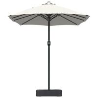Tuinparasol Zand 385 x 209 x 244 cm Stof - thumbnail