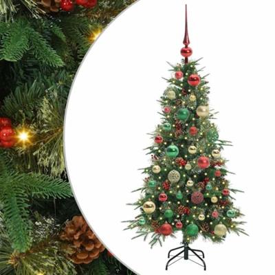 VidaXL Kunstmatige inklapbare kerstboom groen 120 cm pe en pvc
