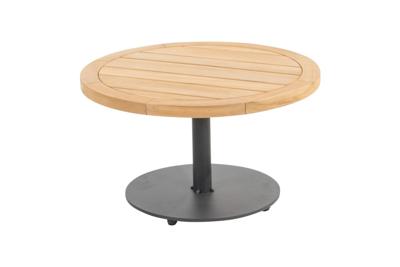 Volta teak salontafel centrale poot antraciet 60 cm dia. H35 cm 4SO 4SO - 4so
