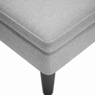 Chaise longue met kussen en rechterarmleuning stof wolk grijs
