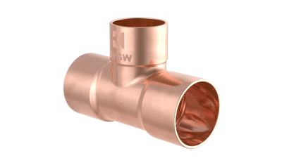 Kirchhoff Koperen verloopstuk T-stuk, blank, 18 mm x 15 mm x 18 mm, 3 sockets (5130) - 989272017