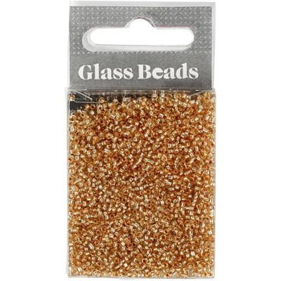 Creativ Company Rocailles, d 1,7 mm, afm 15/0, gatgrootte 0,5-0,8 mm, peach, 25 gr/ 1 doos