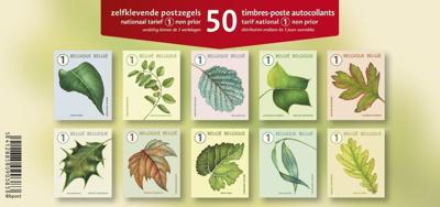 Postzegel belgie waarde 1 zelfklevend 5x10 stuks