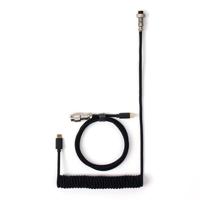 Keychron opgerolde Aviator-kabel - Mechanische toetsenbordkabel, Type-C, 5-pins (GX12), zwart - thumbnail