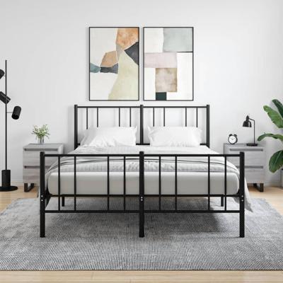 Nachtkastjes 2 st 40x35x50 cm bewerkt hout grijs sonoma eiken Nachtkastjes 2 st 40x35x50 cm bewerkt hout grijs sonoma eiken