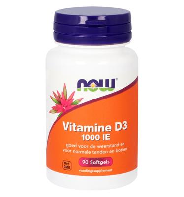 NOW Vitamine D3 1000IE Softgels 90st NOW Vitamine D3 1000IE Softgels 90st