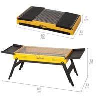 Barbecue Draagbare Aktive Staal 89 x 33 x 33 cm Geel - thumbnail
