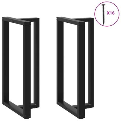 Bartafelpoten 2 st T-vormig 60x35x(111-112) cm staal zwart - thumbnail