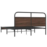 Bedframe zonder matras bewerkt hout bruin eikenkleur 160x200 cm - thumbnail