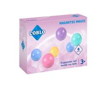 Coblo knikkerbaan ballen 6 stuks pastel - thumbnail