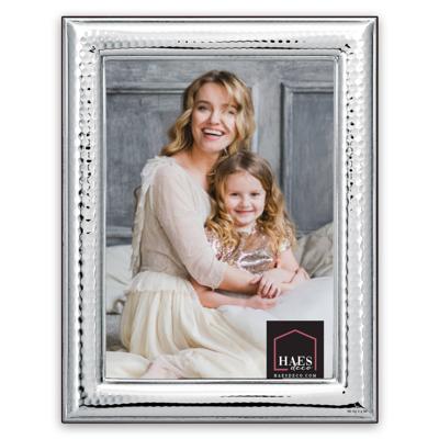 Haes Deco Verzilverde Fotolijst Bologna voor een foto van 13x18 cm - Fraai Verzilverd met luxe Houten achterzijde en standaard om neer te zetten
