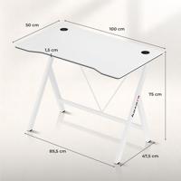 Huzaro Hero 1.4 White - gaming bureau, wit - thumbnail