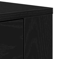 Dressoir met lade Zwart Eiken 160 x 33 x 70 cm Bewerkt hout - thumbnail