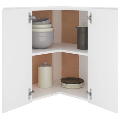 VidaXL Hanghoekkast lyon 57x57x60 cm bewerkt hout wit