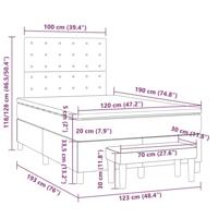 Boxspring met matras kunstleer zwart 120x190 cm - thumbnail