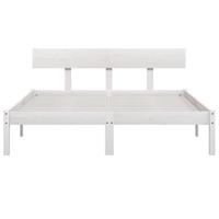 Bedframe massief grenenhout wit 150x200 cm UK King - thumbnail