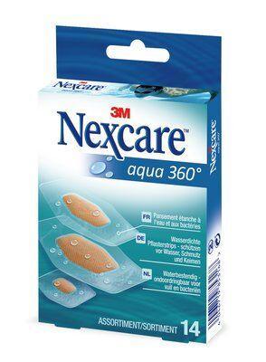 3M pleister Nexcare Aqua 360° 3 formaten, pak van 14 stuks