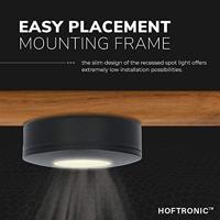 Set van 2 Pavo - Platte LED opbouwspots 23mm - 3W 300lm - 2700K - Dimbaar - Rond - IP44 - Zwart - thumbnail