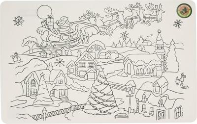 Placemat kleurplaat dorp