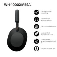 DRAADLOZE KOPTELEFOON SONY WH-1000XM5SA ZWART - thumbnail