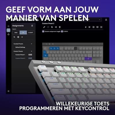 Logitech G G515 Lightspeed TKL toetsenbord Draadloos Wit Logitech G G515 Lightspeed TKL toetsenbord Draadloos Wit