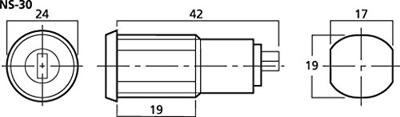 Monacor 0011300 NS-30 Sleutelschakelaar 150 V 3 A 1 stuk(s)