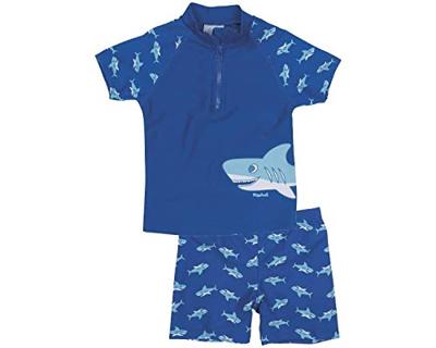 Playshoes tweedelige zwemsuit Haai Blauw-110-116