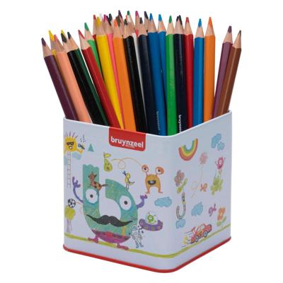 Bruynzeel triple kleurpotloden blik met 48 kleuren