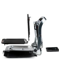 DOMO Genius Contactgrill Elektrisch Anti-aanbaklaag, Met display RVS, Zwart - thumbnail