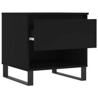 Salontafel 50x46x50 cm bewerkt hout zwart - thumbnail