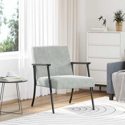 Fauteuil Lichtgrijs 59 x 75 x 78 cm Fluweel