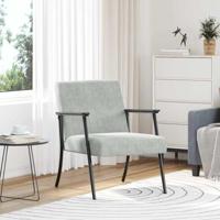 Fauteuil Lichtgrijs 59 x 75 x 78 cm Fluweel - thumbnail