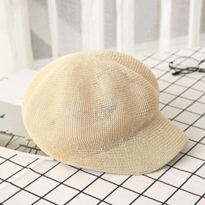 Lente en zomer Koreaanse versie van de nieuwe lichte lichaam effen kleur casual bump Beret Hat vrouwelijke outdoor Fashion Duck tong achthoekige GLB (