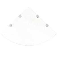 VidaXL Hoekschap met chromen dragers transparant 45x45 cm glas - thumbnail
