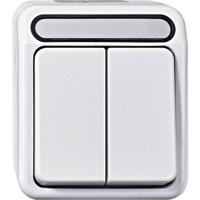 Merten 4074979 AquaStar Compleet Serieschakelaar spatwaterdicht Polar-wit 1-voudig 1 stuk(s) - thumbnail