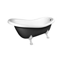 Vrijstaand Bad Sapho Retro 173x75x84 cm Wit / Zwart met Leeuwenpoten Sapho - thumbnail