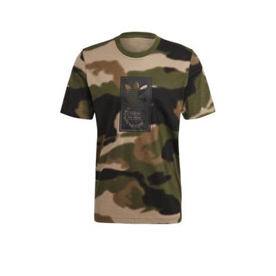 adidas Originals / t-shirt Camo Aop Tongue in olijfgroen