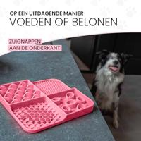 Eat Slow Live Longer Lick Mat Dimensions Rectangle Pink - thumbnail