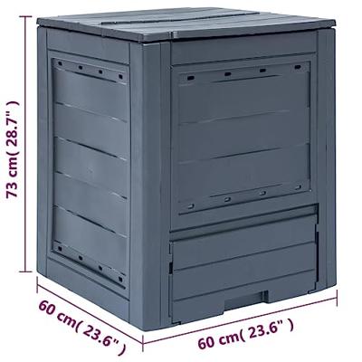 VidaXL Compostbak 260 l 60x60x73cm grijs VidaXL Compostbak 260 l 60x60x73cm grijs