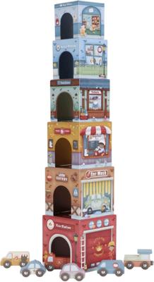 Little Dutch Stapeltoren Incl. 6 Auto's Fsc