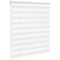 VidaXL Zebra rolgordijn 130x150 cm stofbreedte 125,9cm polyester wit - thumbnail